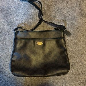 Black and Brown Coach crossbody bag
